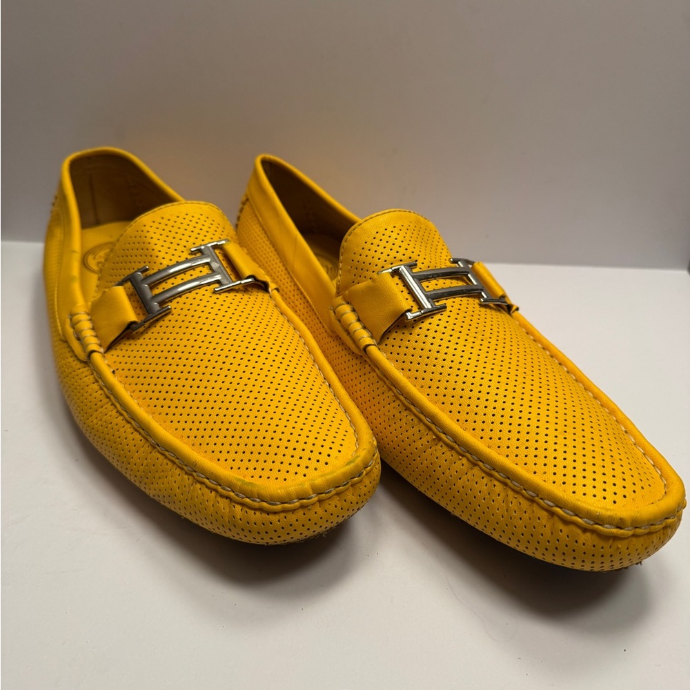 Amalfi Bright Yellow Perforated Loafers